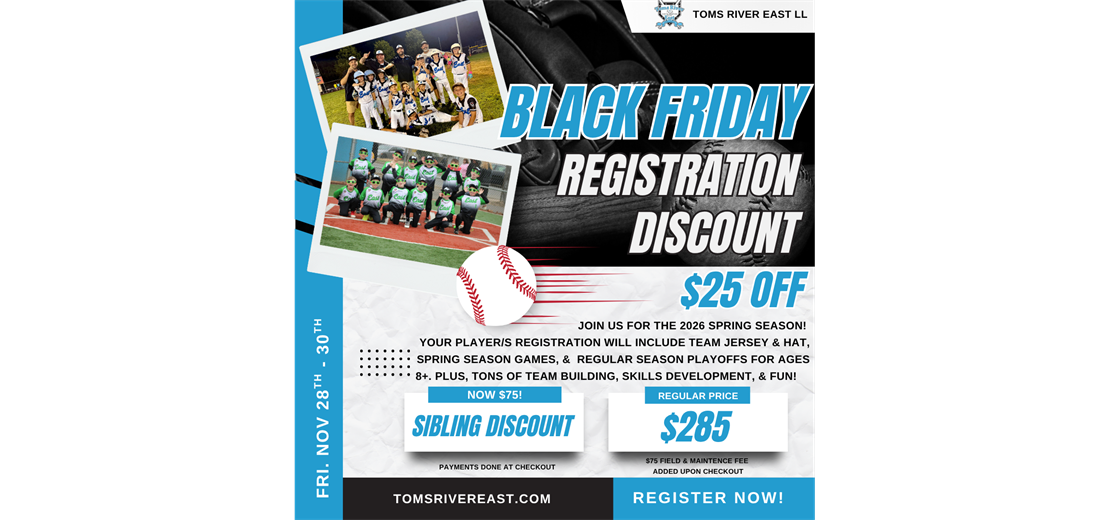 Black Friday Registration Discount
